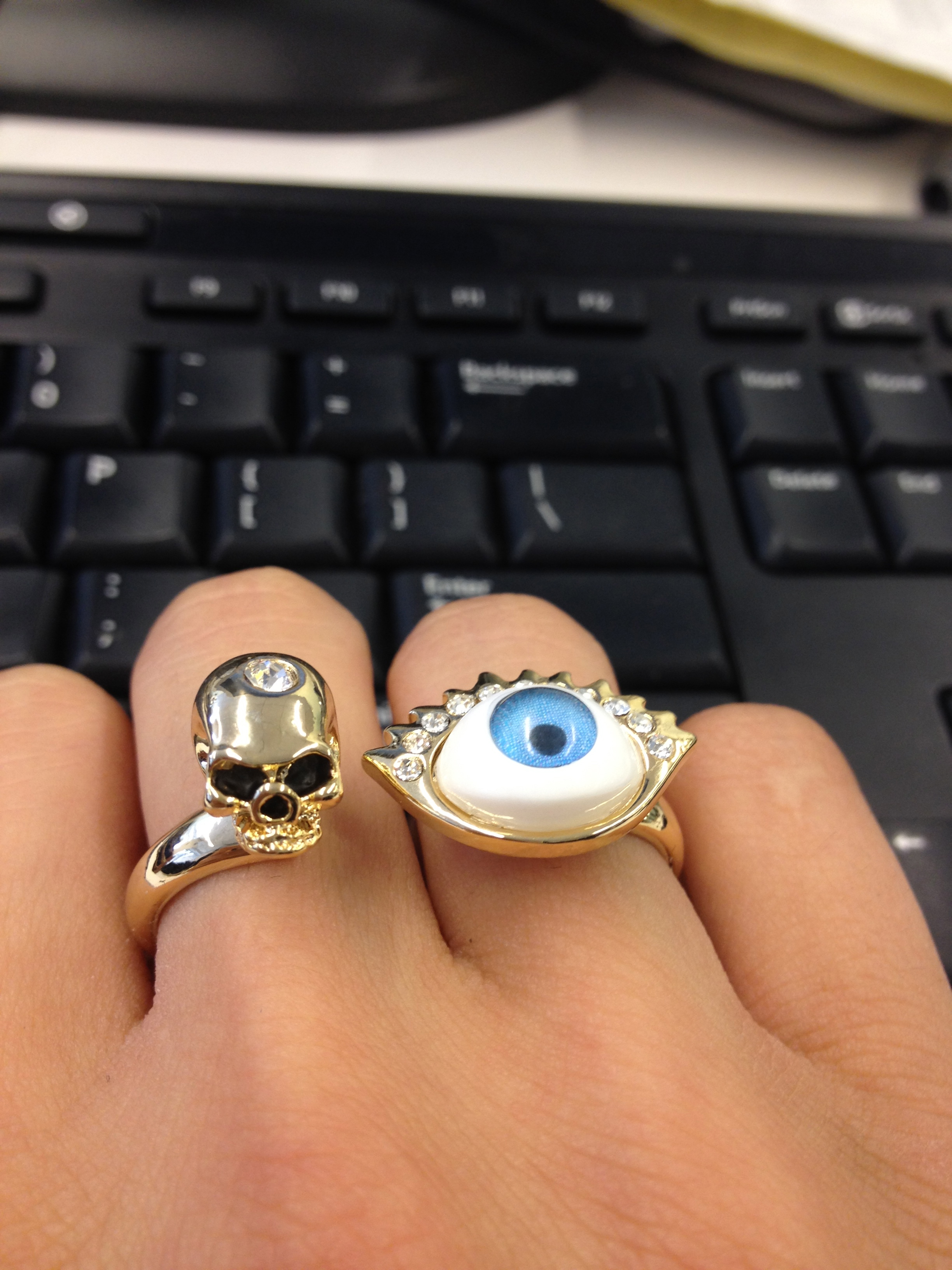 A2F Eye and Skull Ring