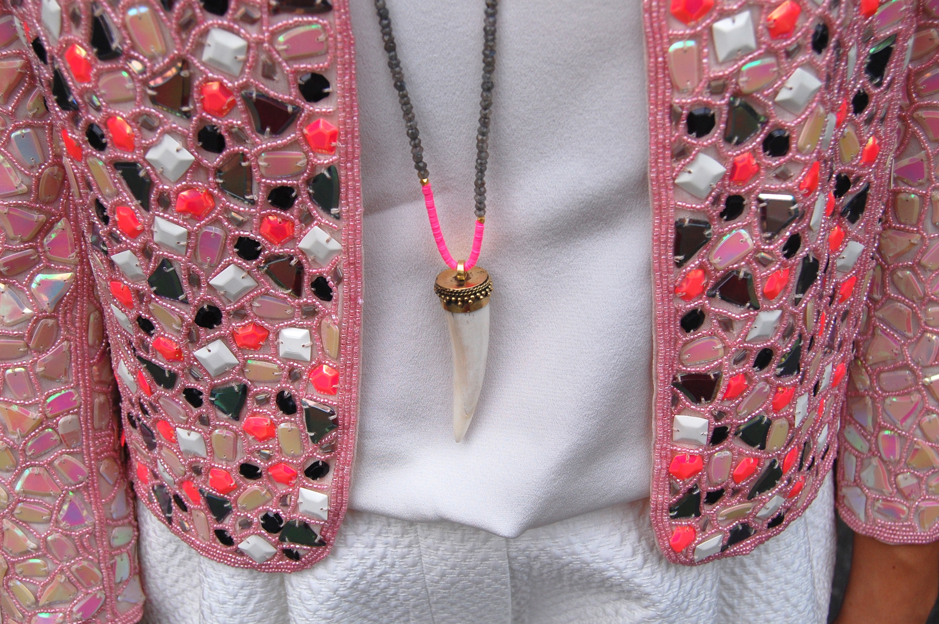 ATF French Connection Studded Jacket & Theodosia Necklace