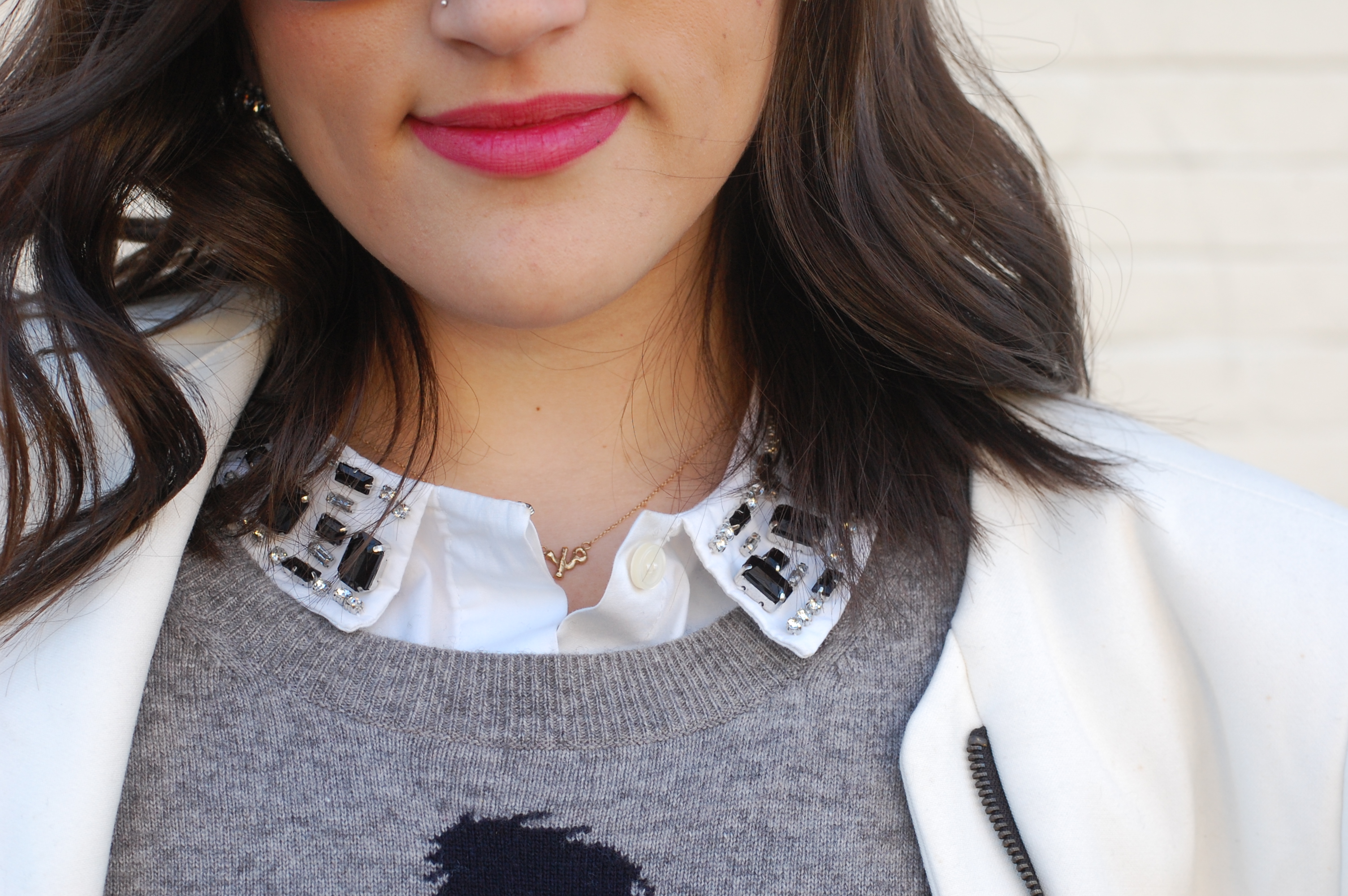 ATF NARS Funny Face Lipstick & J.CREW Jewel Neck