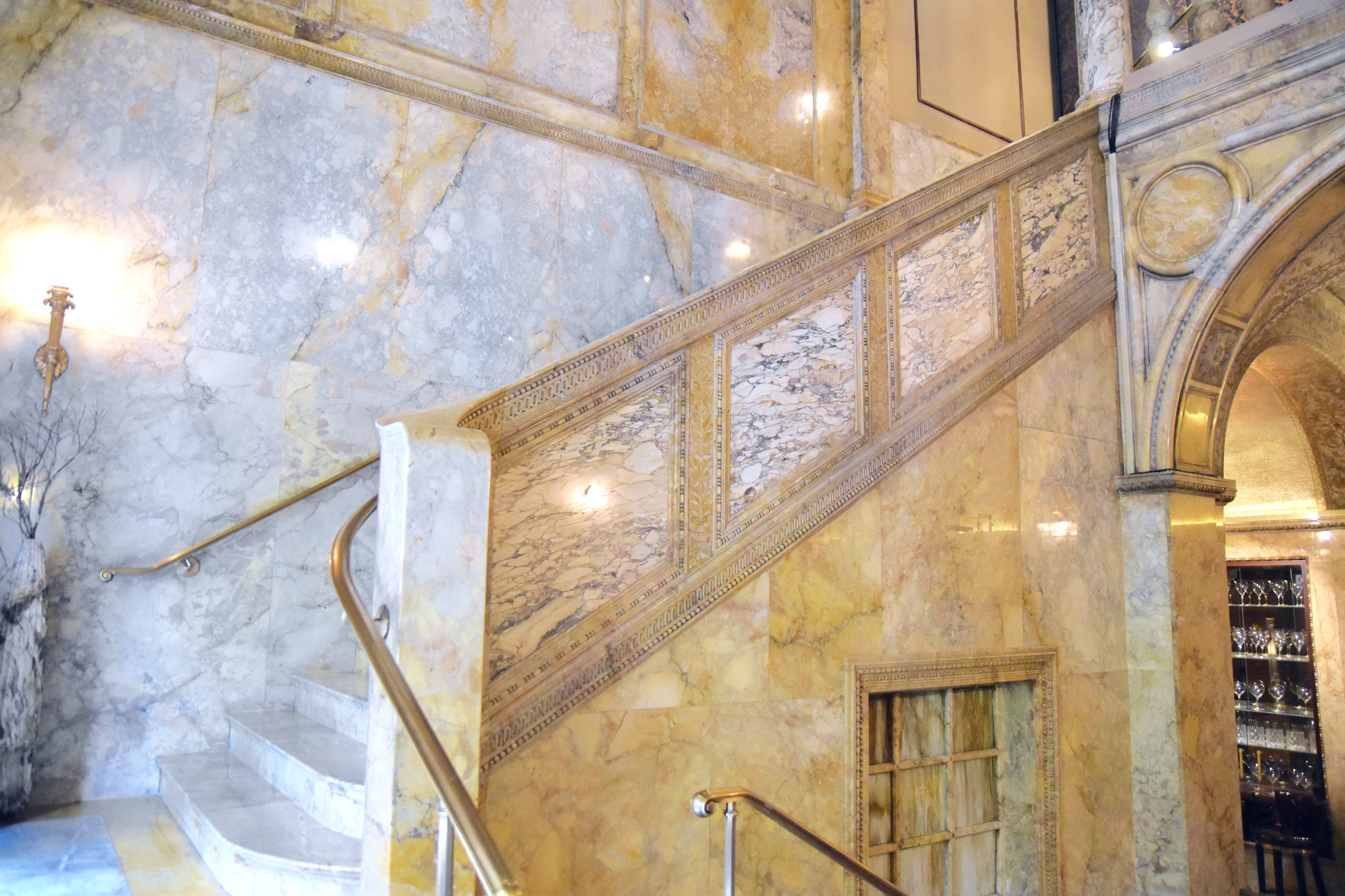 A2F New York Palace marble staircase