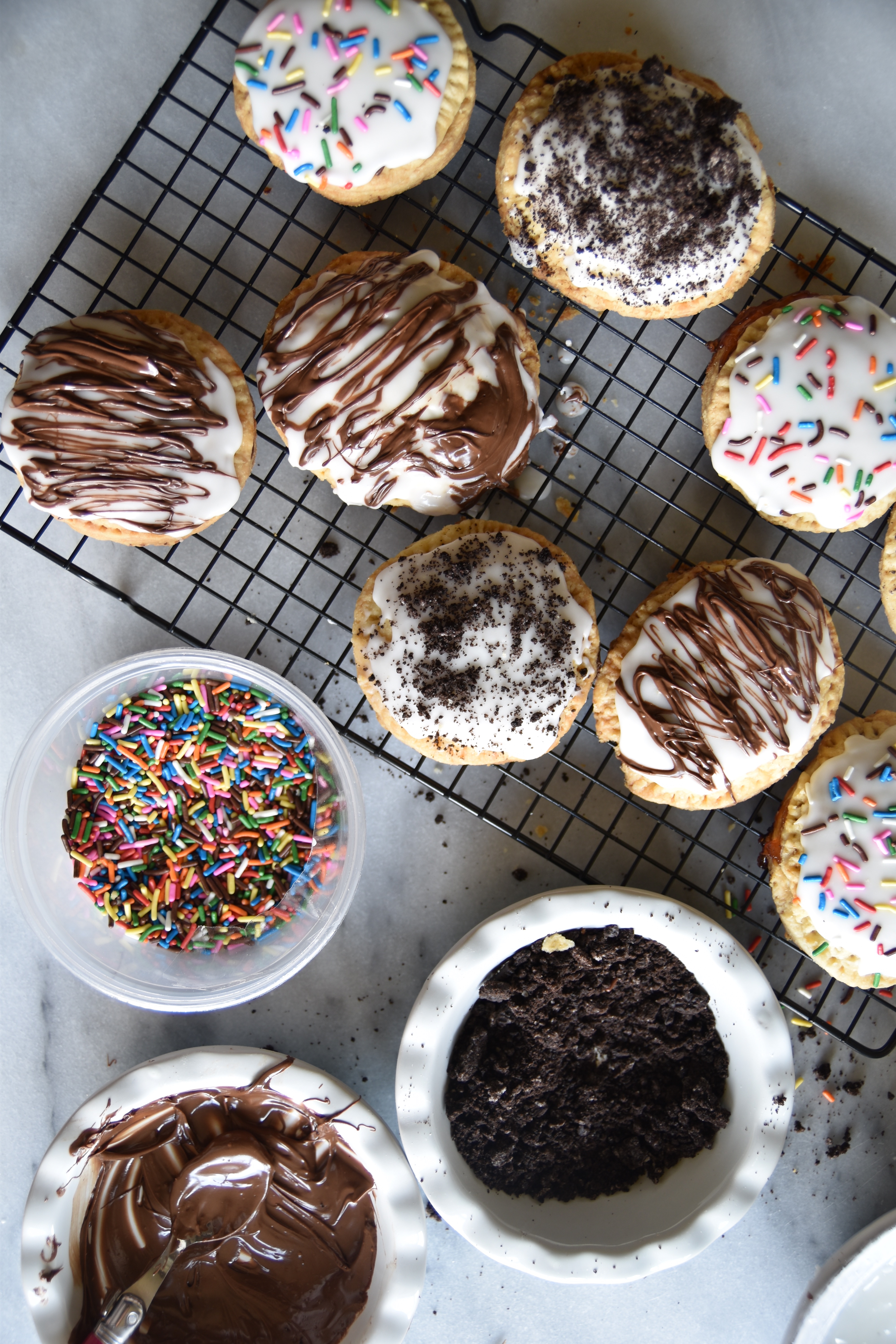 A2F Homemade poptarts filled with Nutella, Oreo, and raspberry