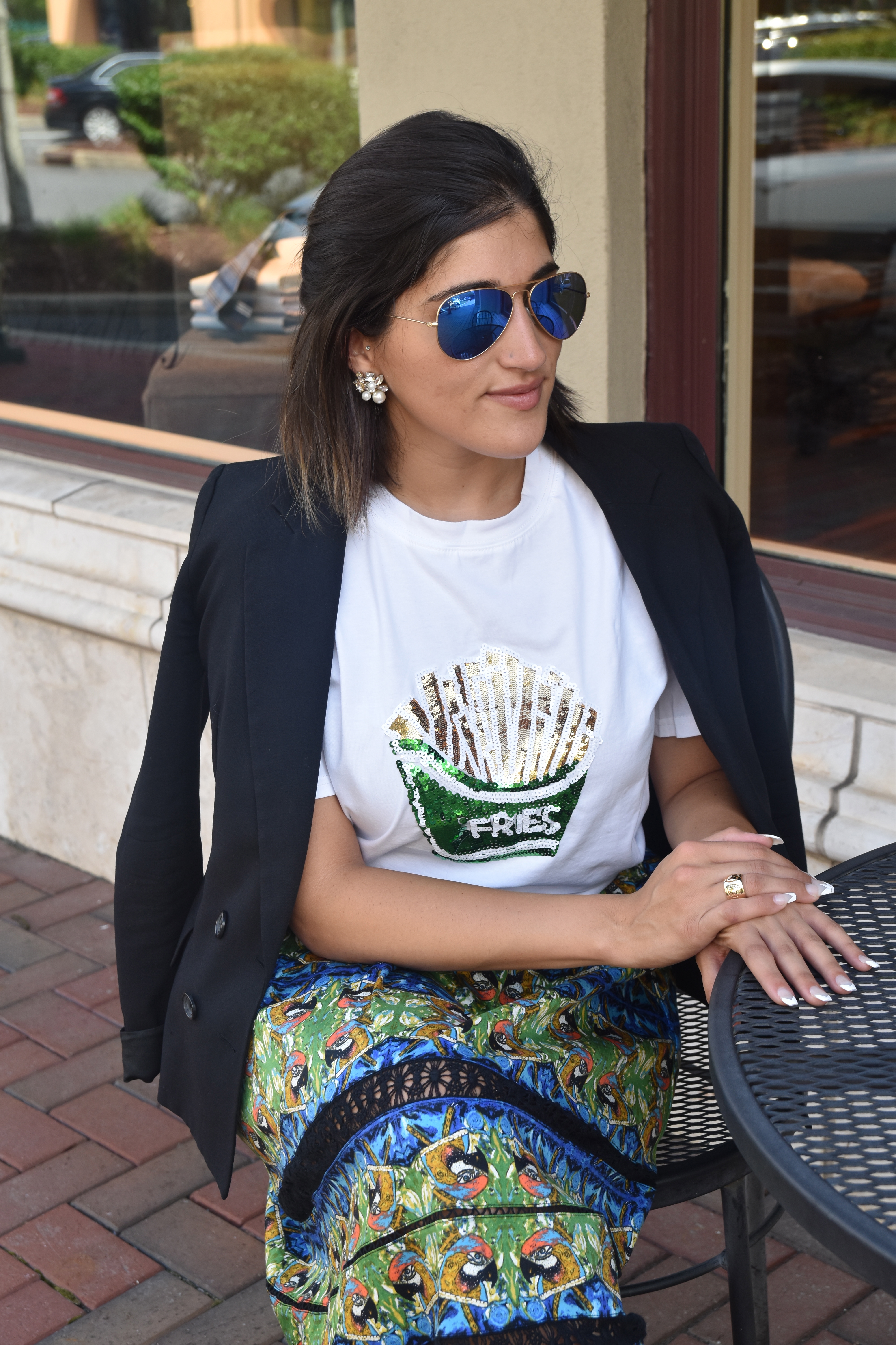 A2F Fries Tee with Blazer & Full Skirt