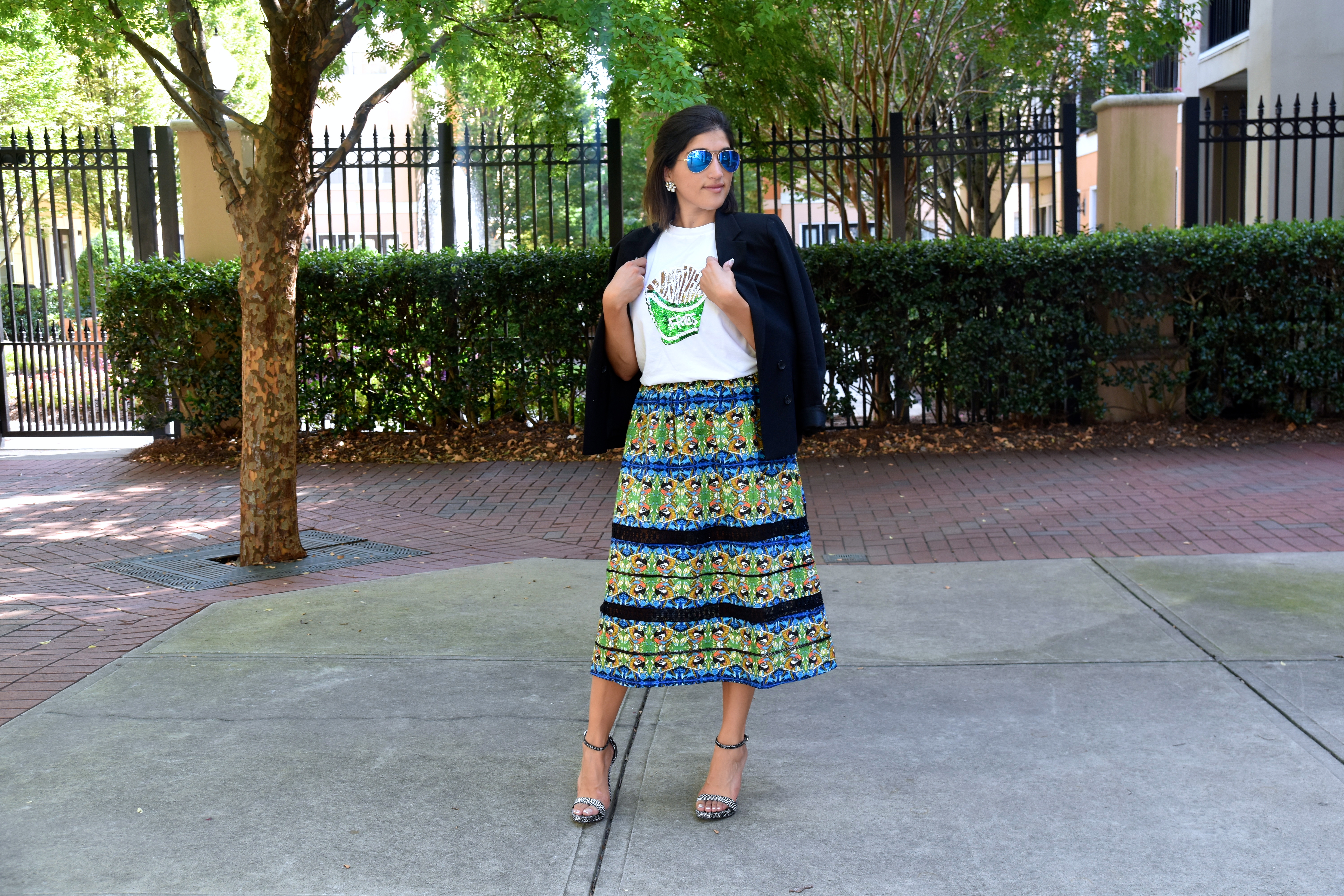 A2F Fries Tee with Blazer & Full Skirt