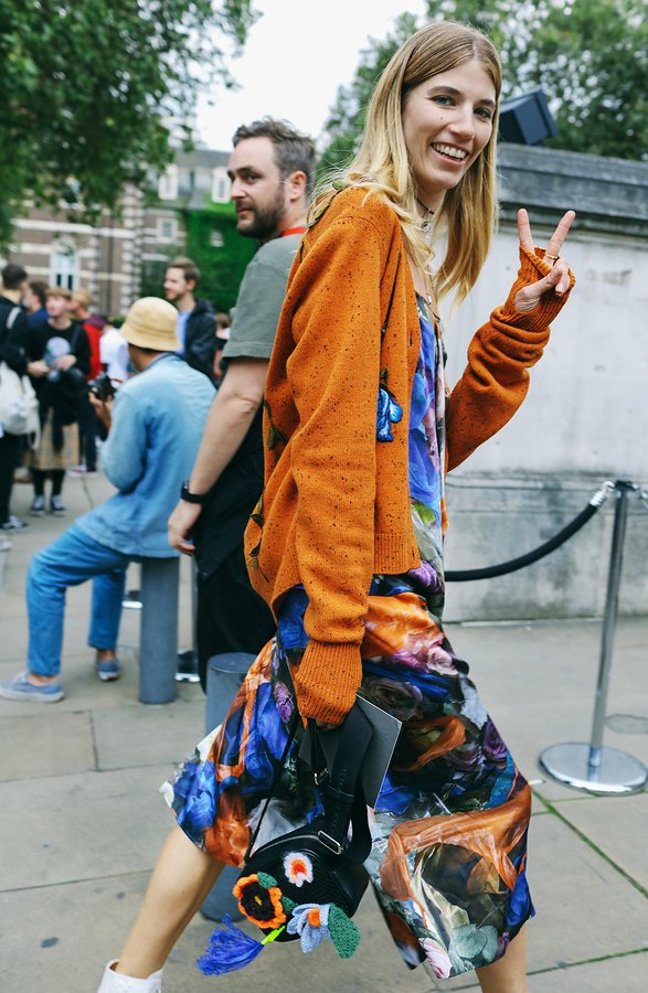 A2F London Street Style Veronika Heilbrunner in Christopher Kane