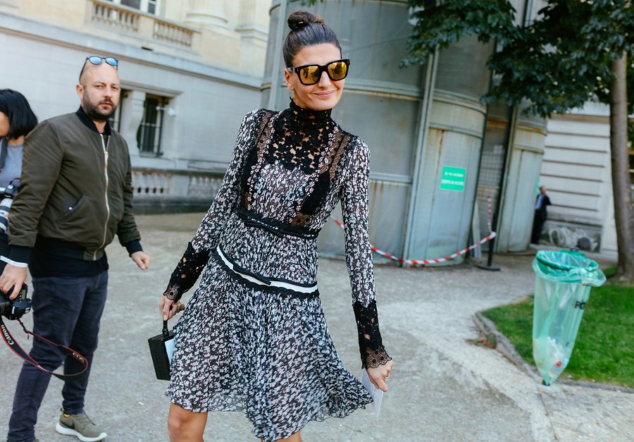 A2F Paris Fashion Week Giovanna Battaglia in Giambattista Valli 