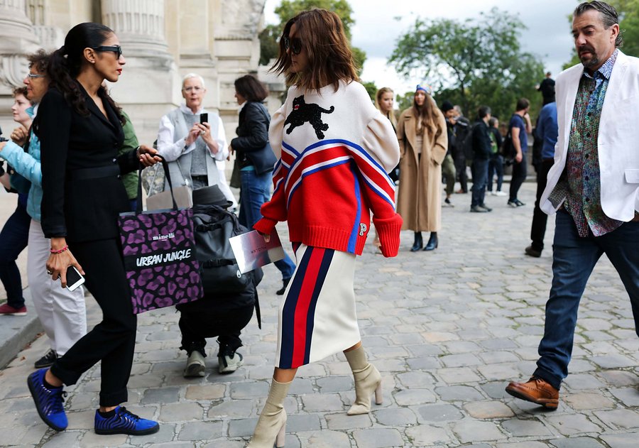 A2F Paris Street Style Christine Centenera in Gucci