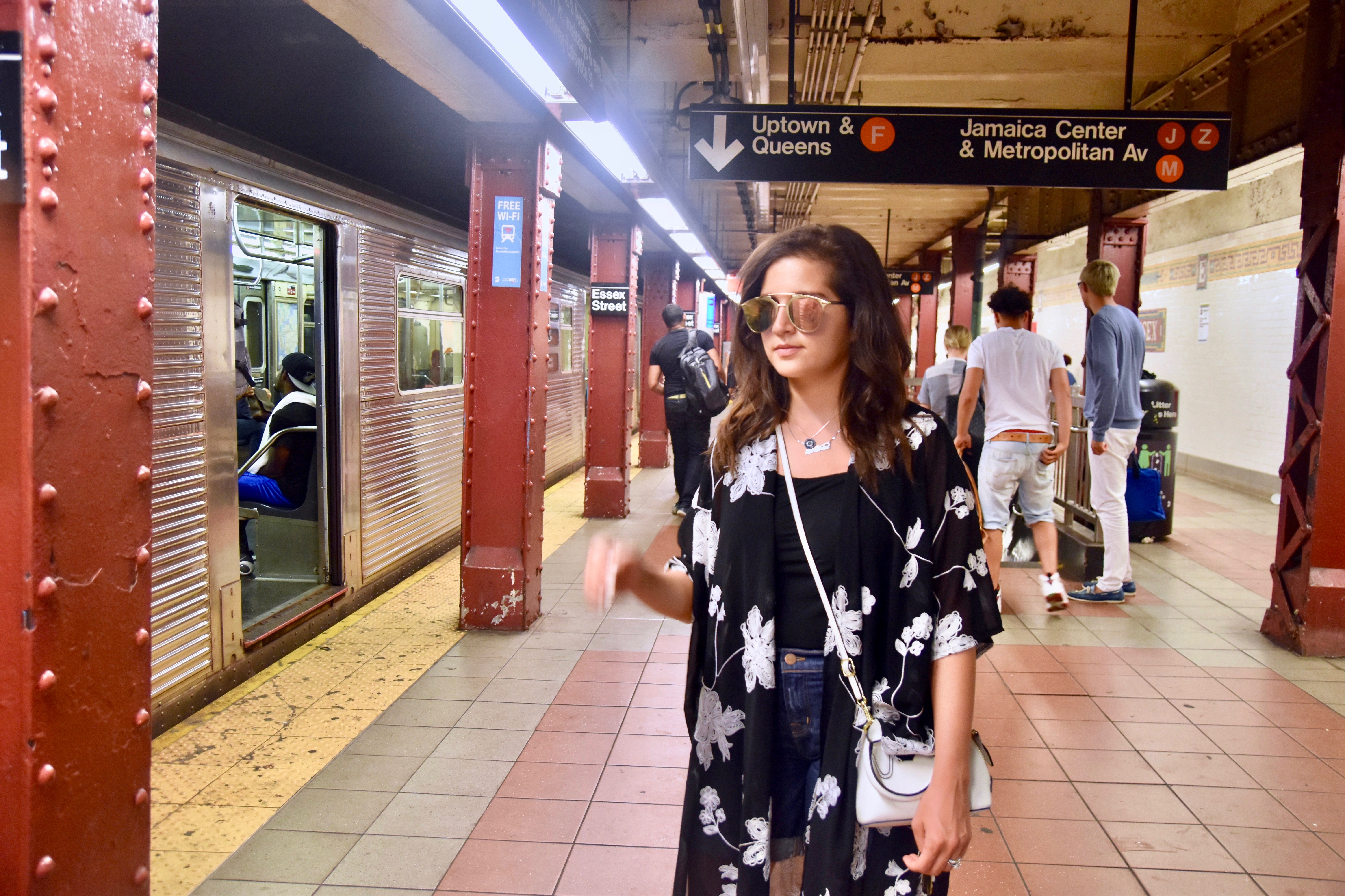 Dania in NYC subway station