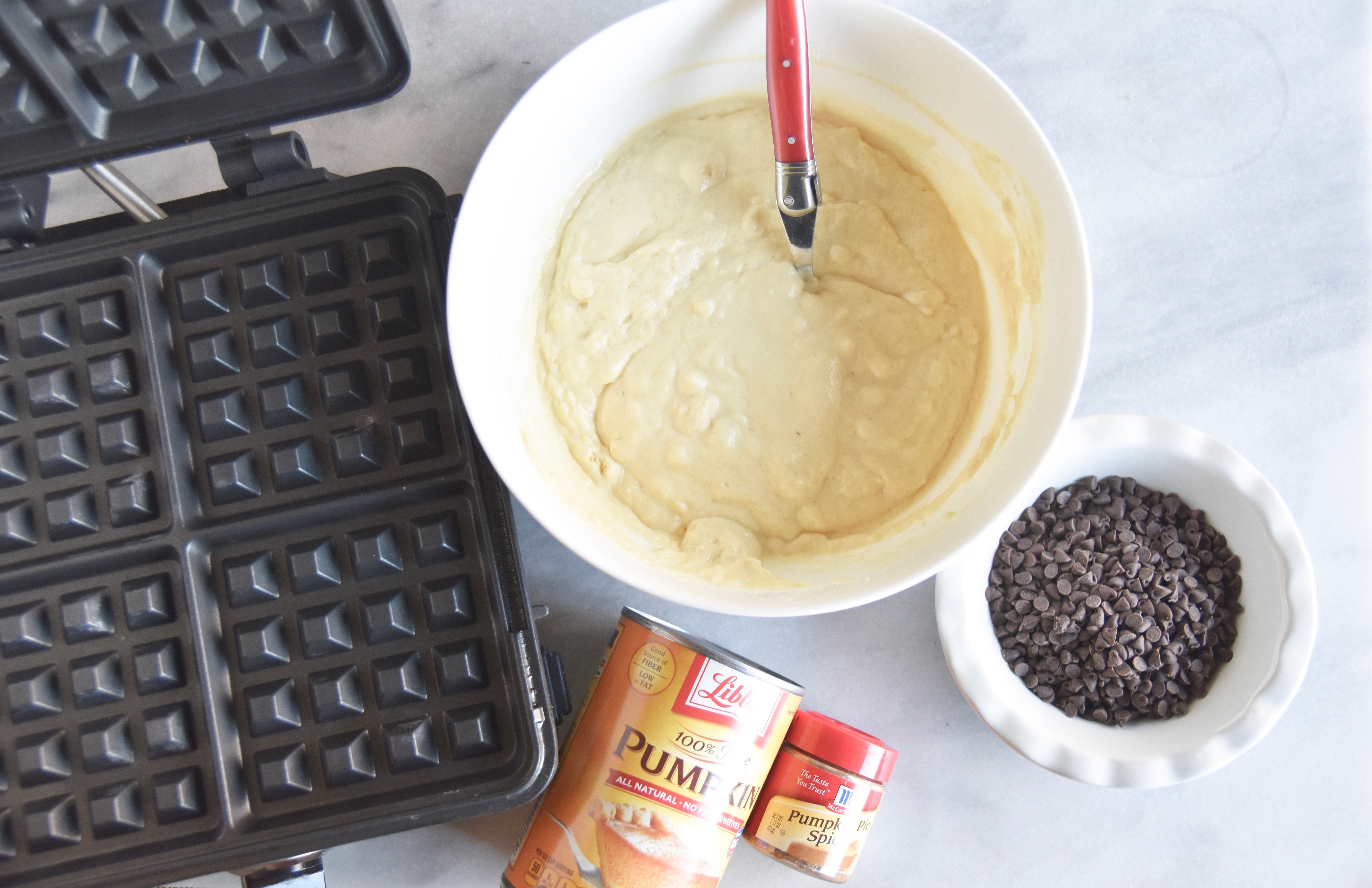 A2F A2F Easy Pumpkin Chocolate Chip Waffles ingredients