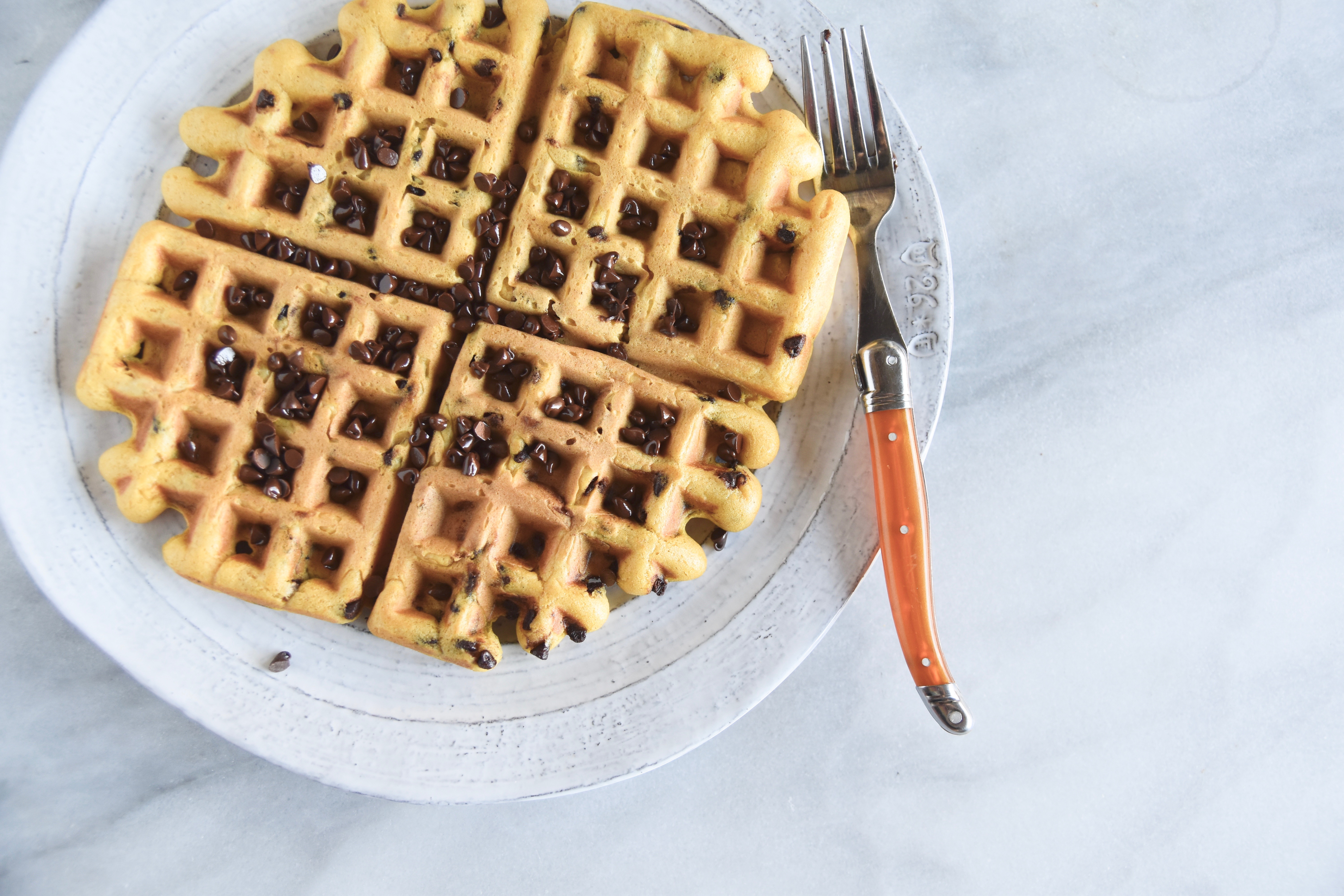 A2F Easy Pumpkin Chocolate Chip Waffles finished