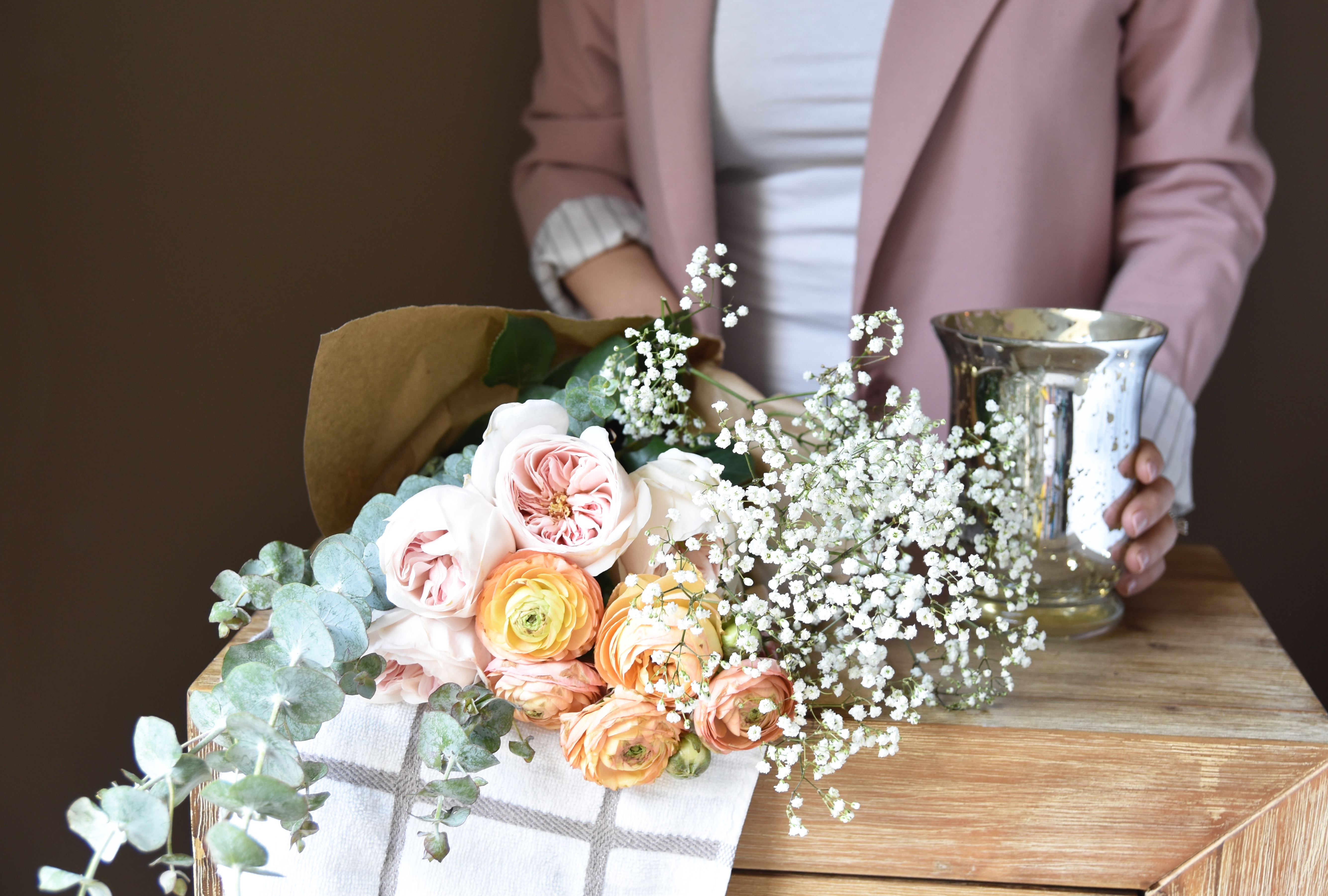 romantic flower arrangement