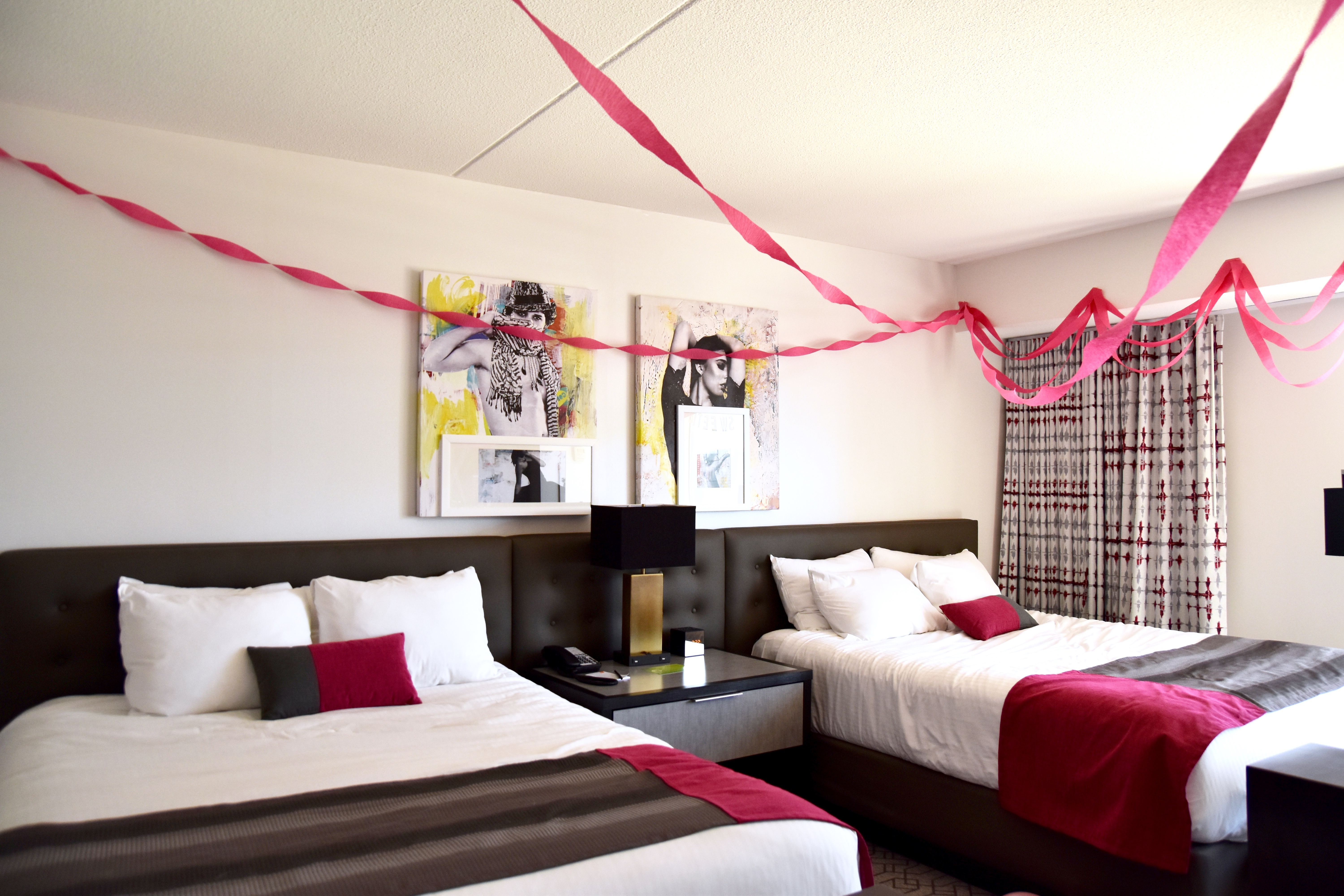 Bachelorette Hotel Decor streamers Planet Hollywood Las Vegas