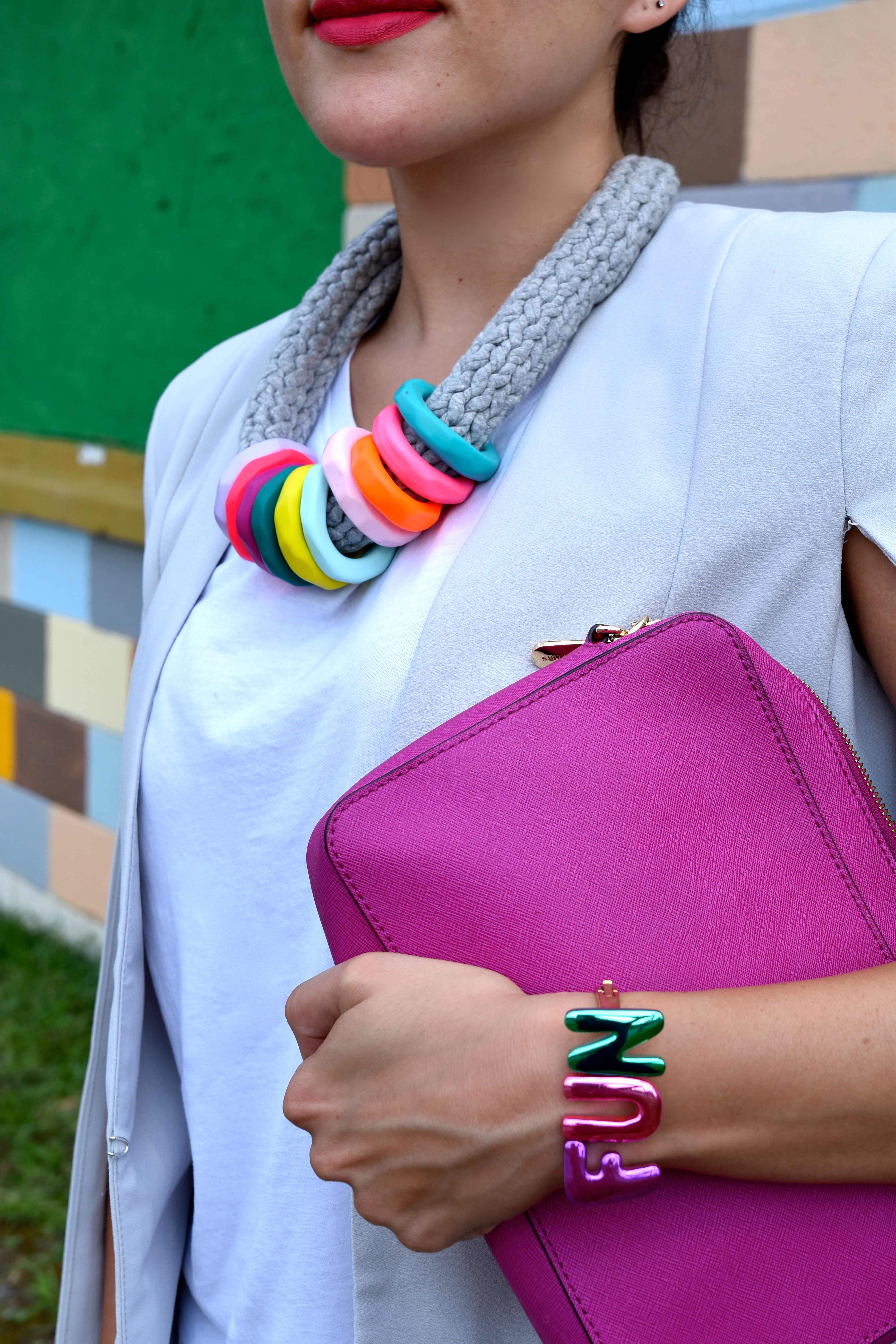 A2F Colorblock Pop IKXX Necklace, FUN Kate Spade Bracelet, & Michael Kors Crossbody