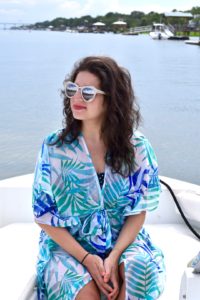 Dania on a boat