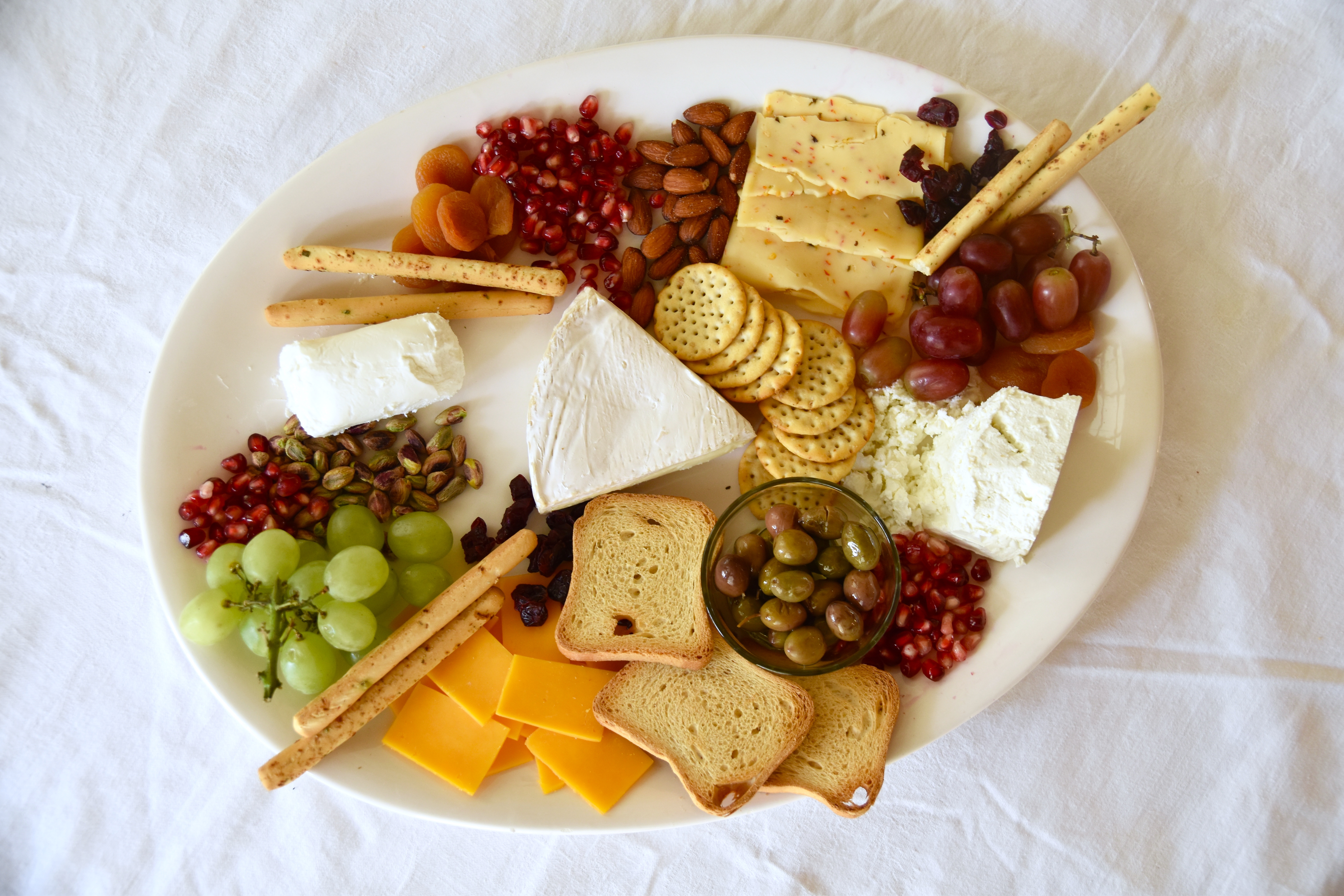 Add an assortment of crackers of different shapes