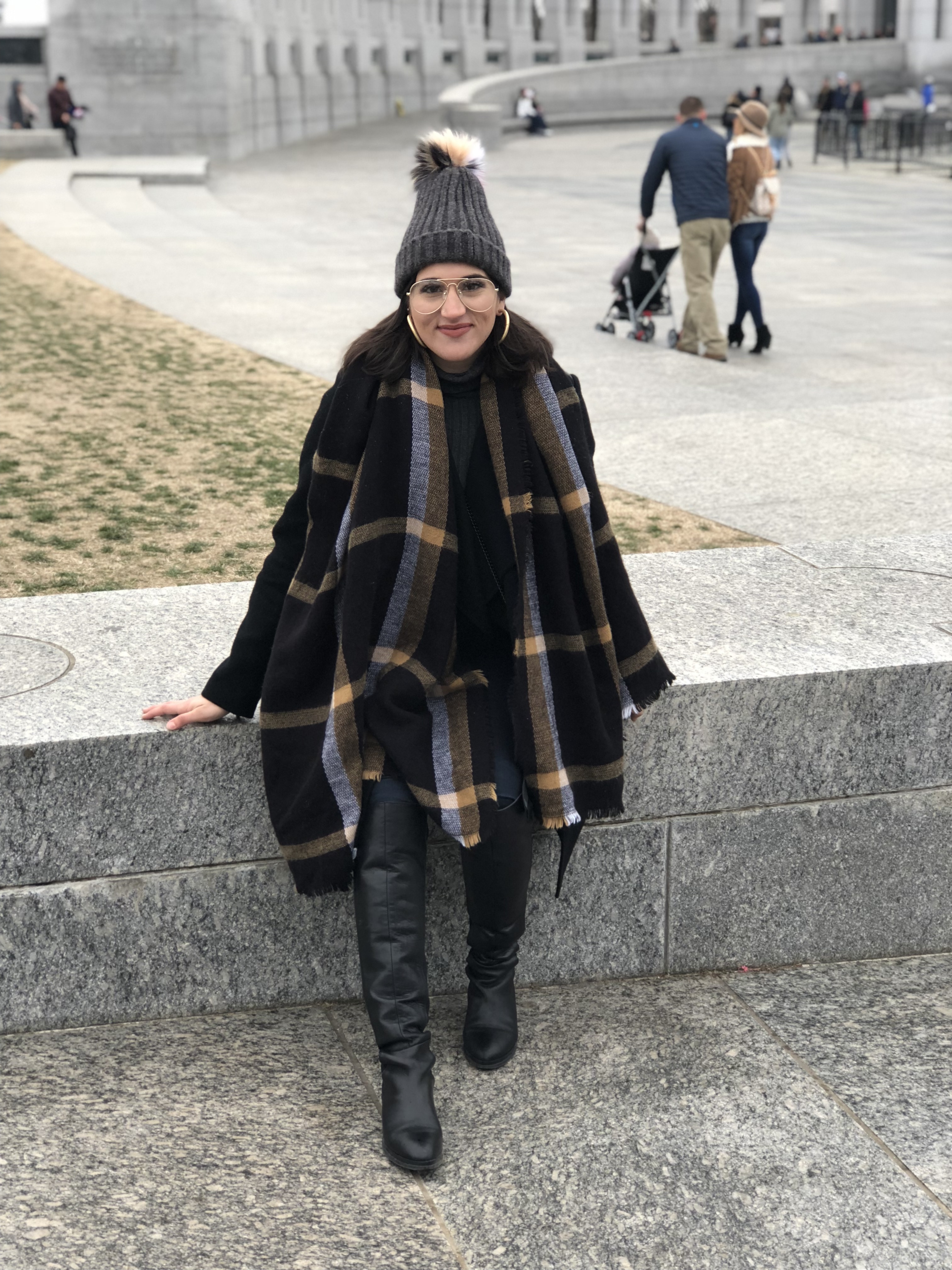 Aya at the World War II Memorial