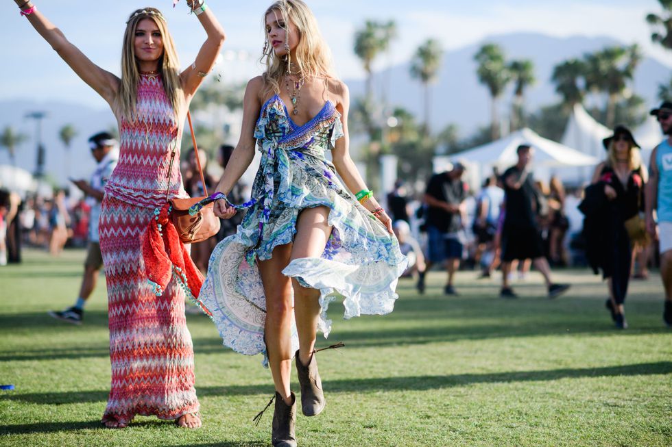 Girly flowy dresses at Coachella festival 