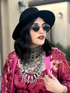 Up close with Free people sunglasses and Zara hat