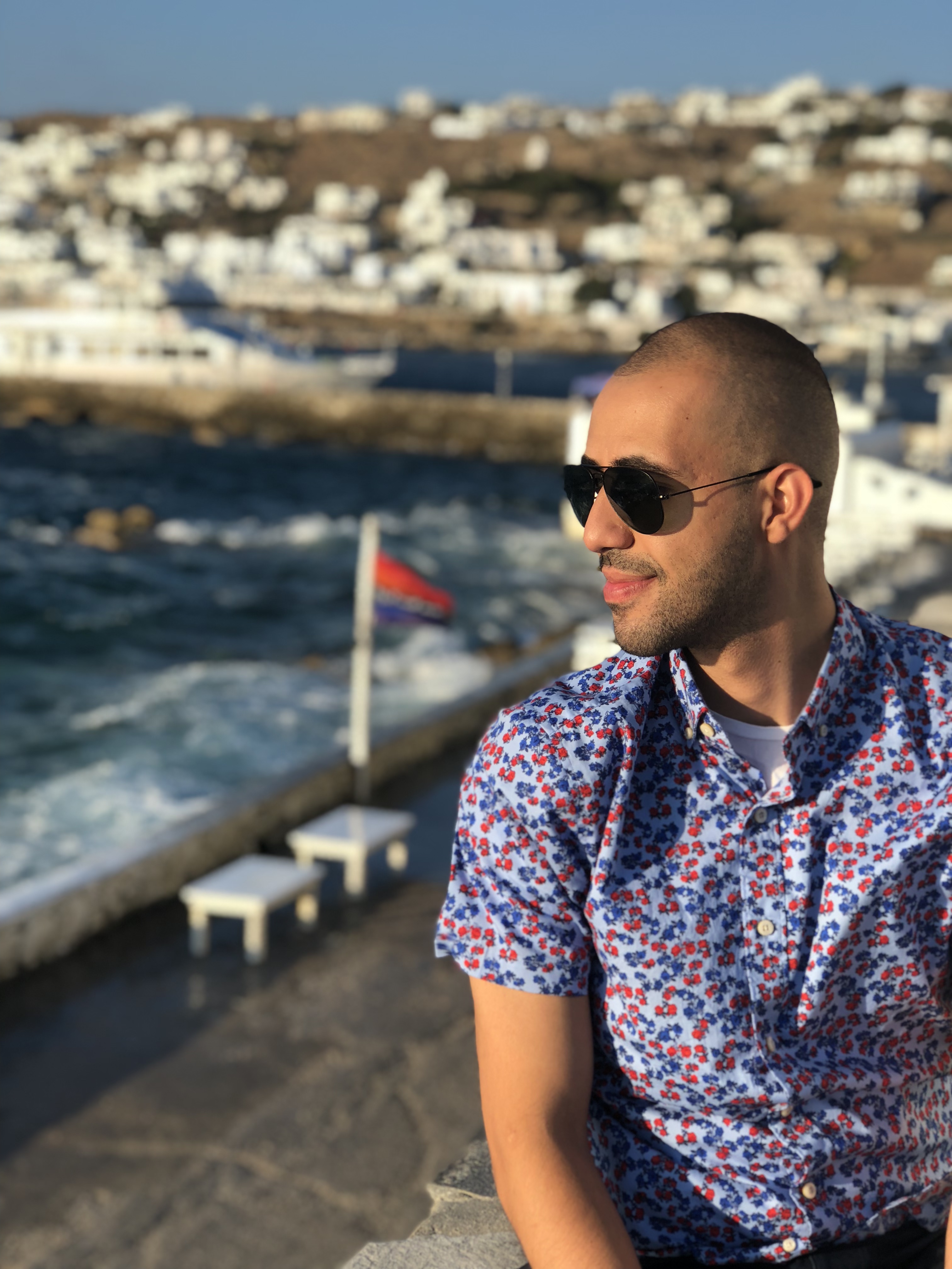 Mustafa in Mykonos, Greece