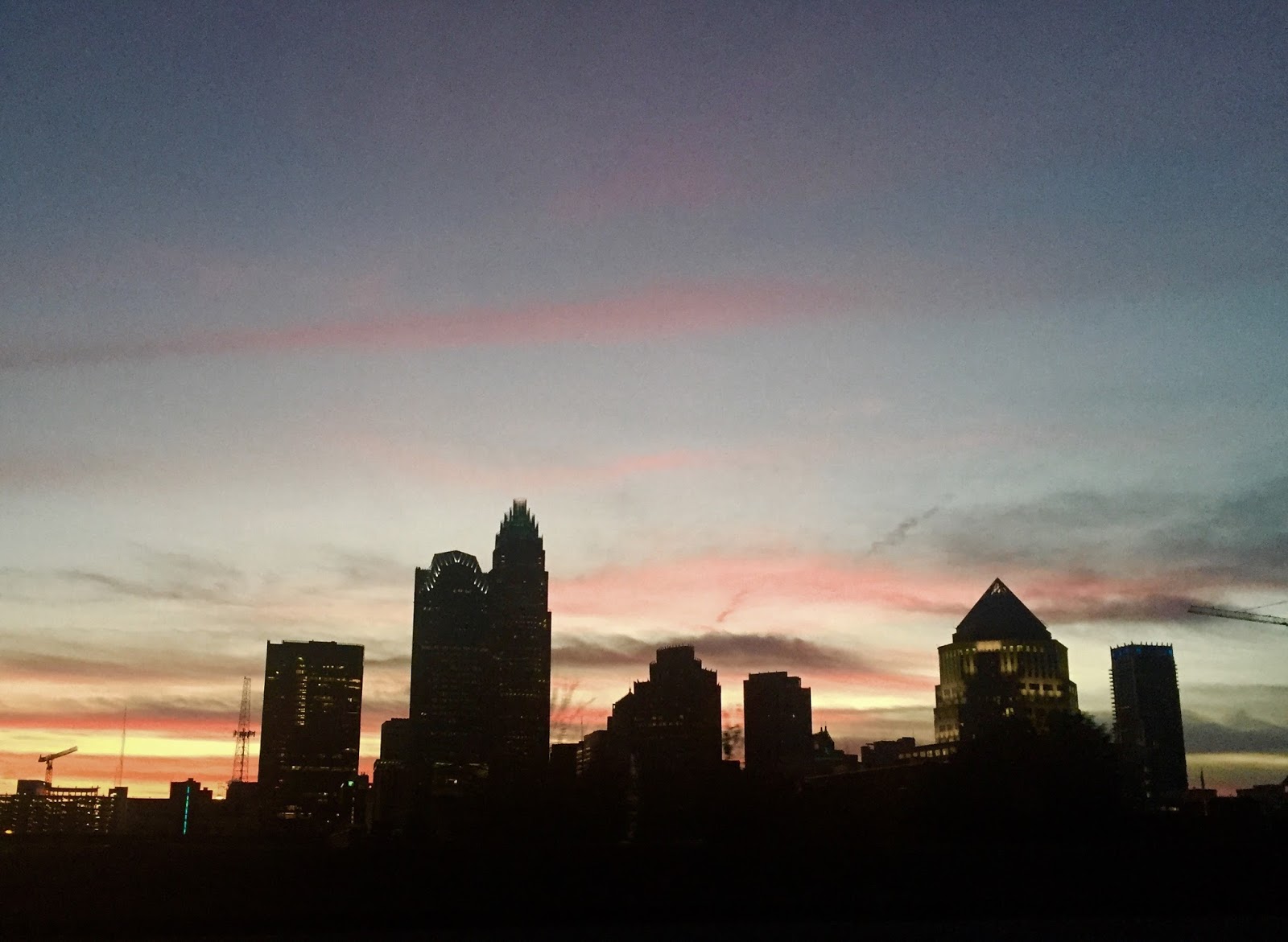 A2F Charlotte Skyline in the Evening