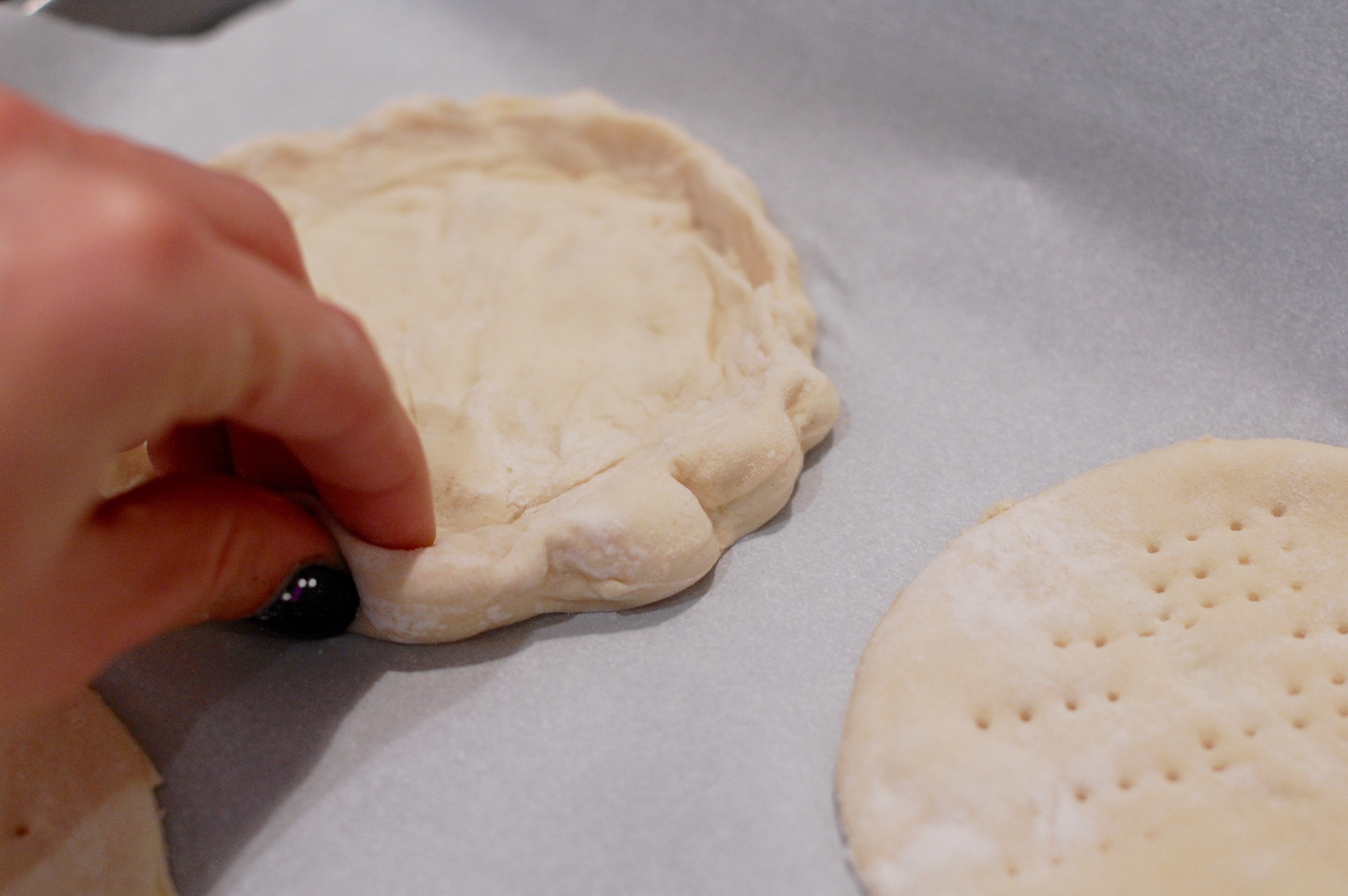 A2F Rolled out Dough pricked with fork