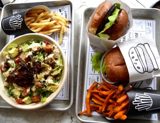A2F NYC Eats By Chef Chloe burgers and salad
