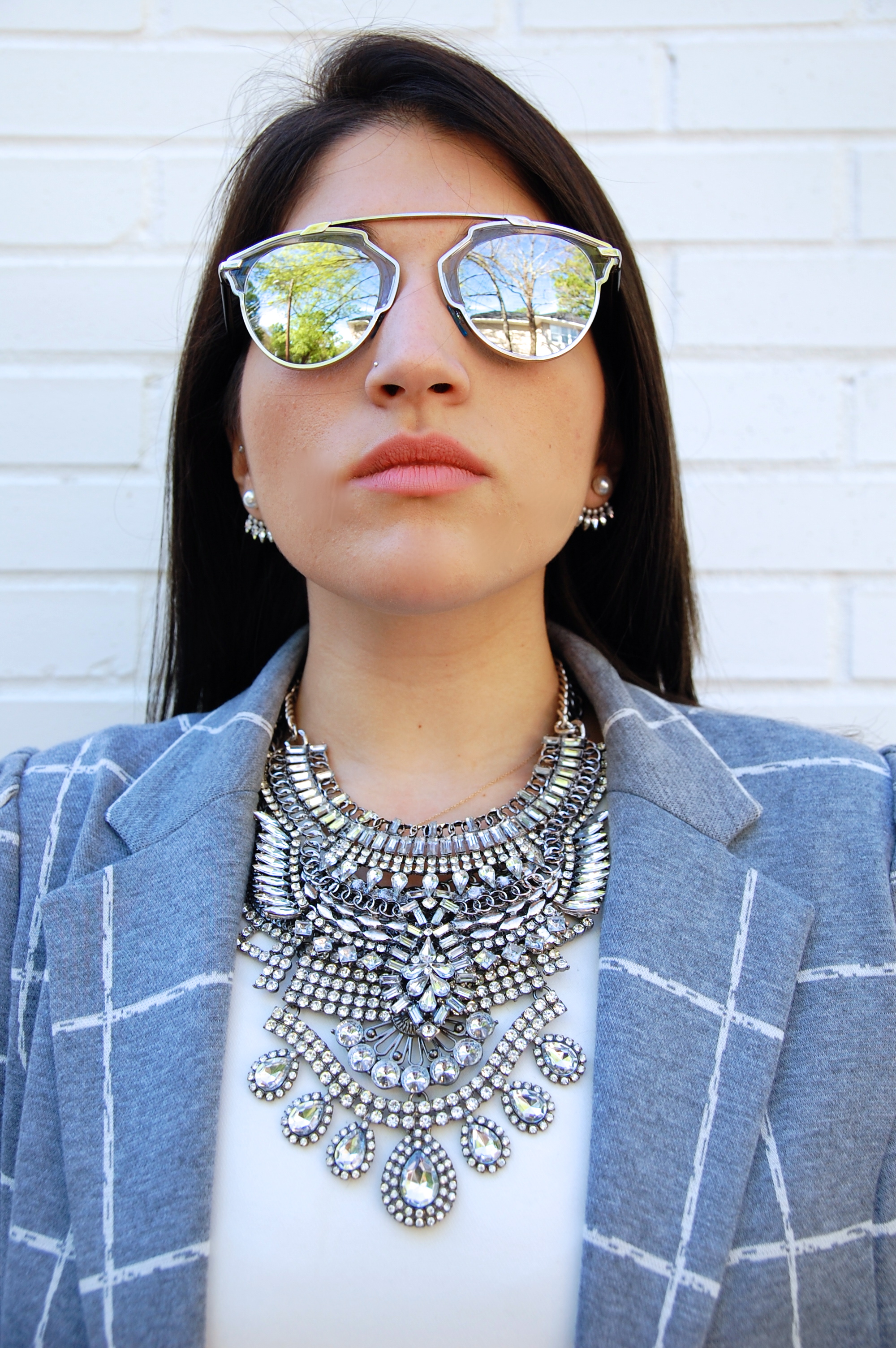 A2F Dior Sunglasses & Mirina Collections Necklace