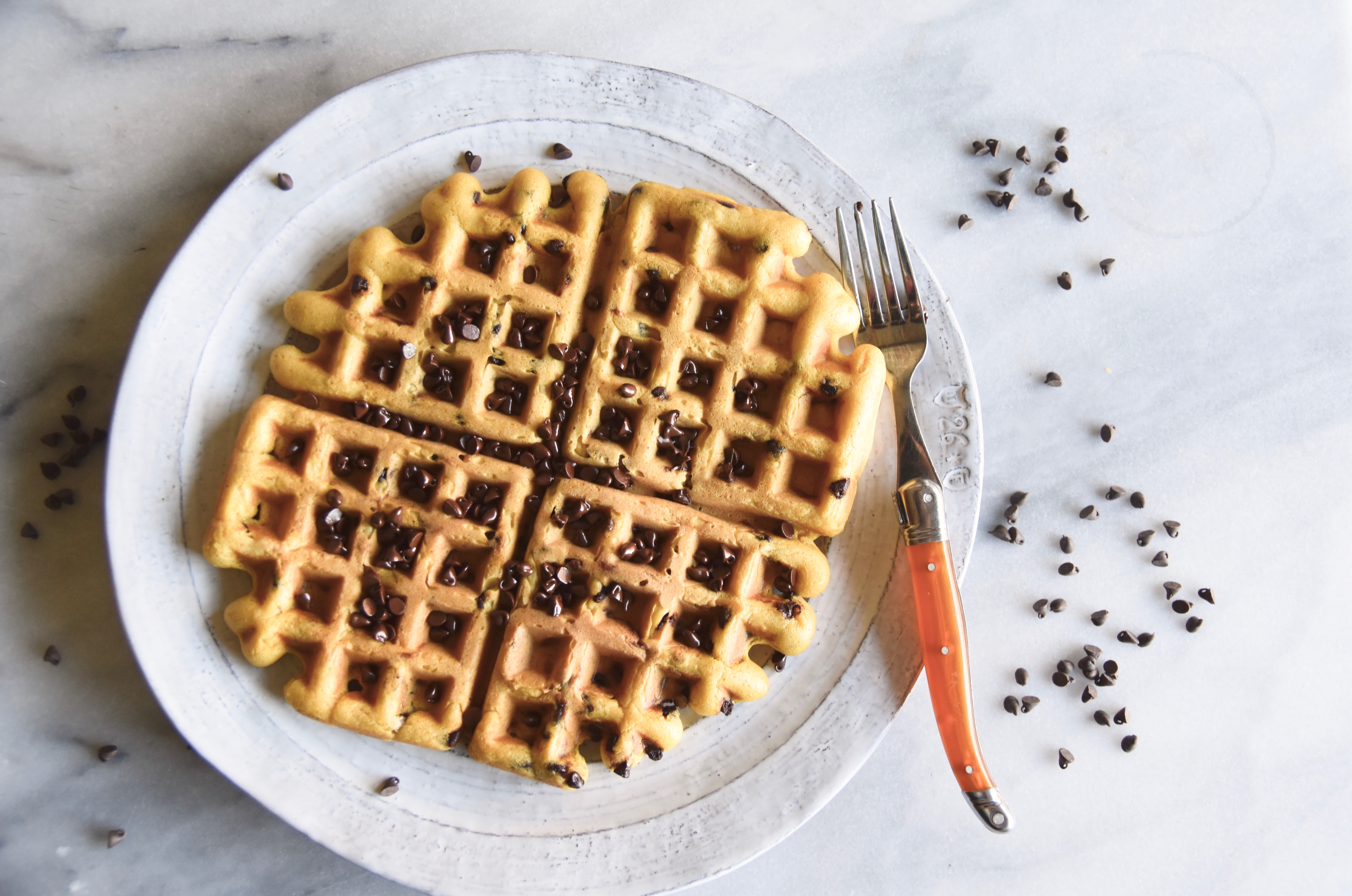 A2F Pumpkin Chocolate Chip Waffles