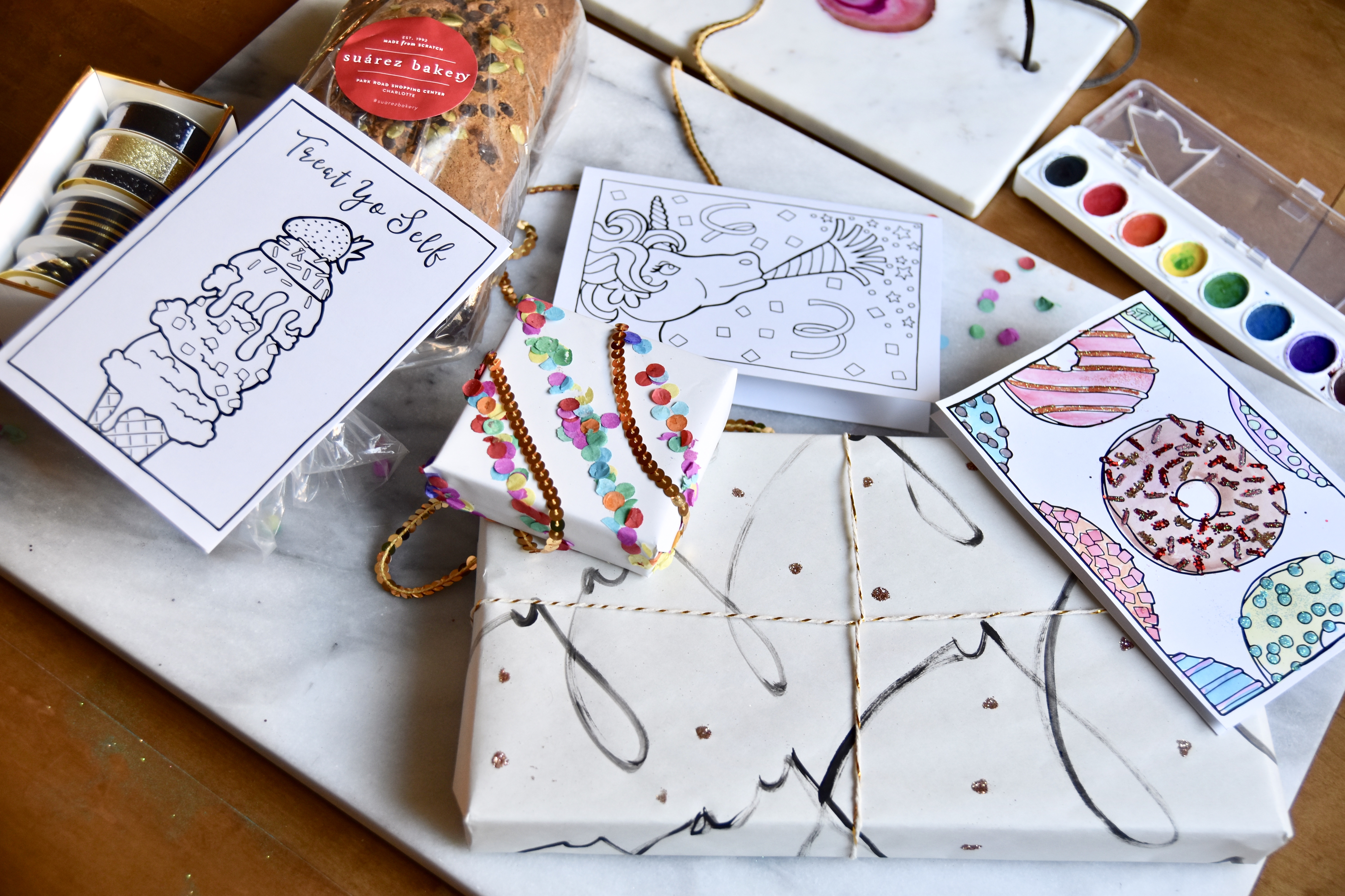 A2F Holiday Gift Wrapping and Brighter Sides Design Collaboration