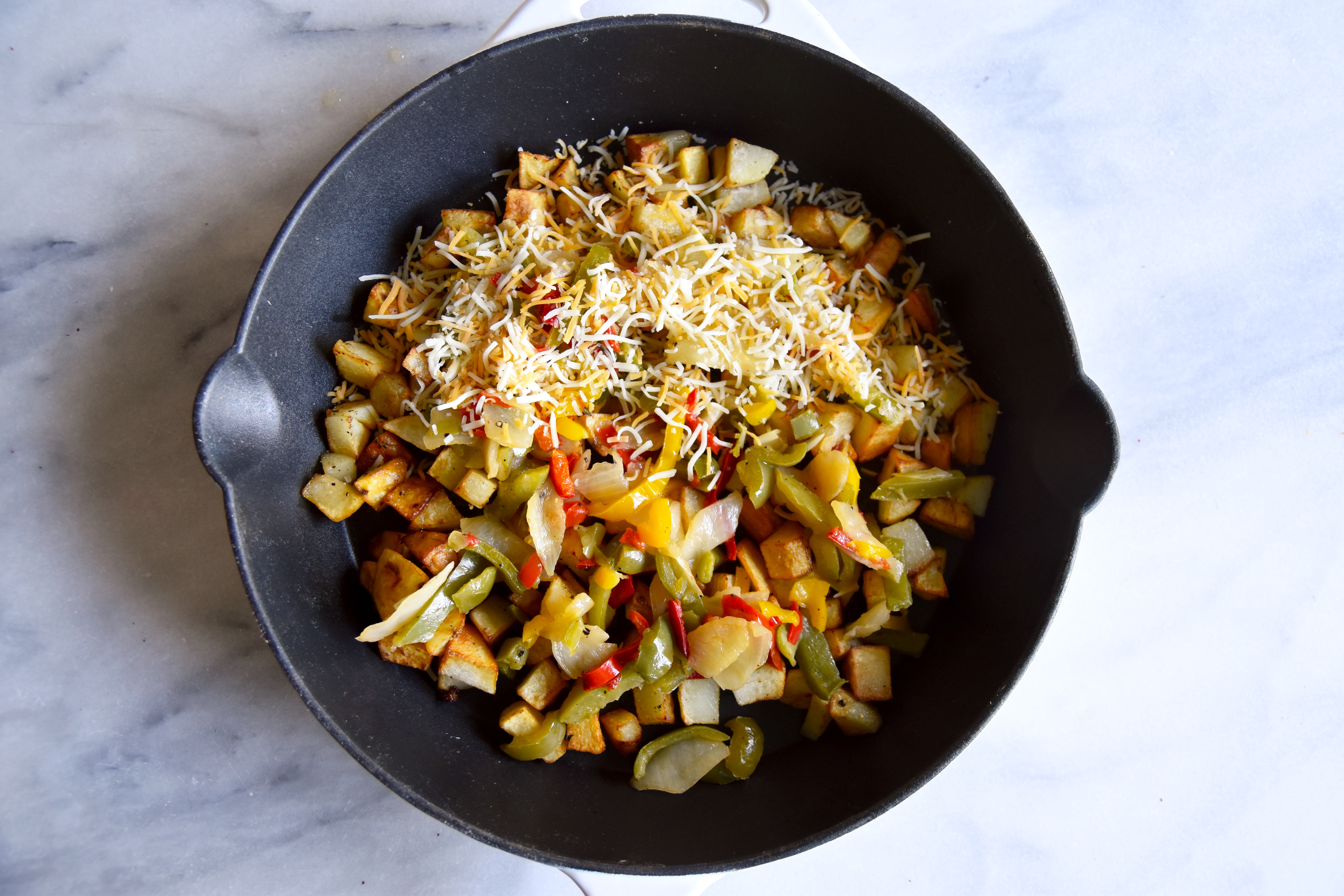 A2F Breakfast skillet potatoes and cheese