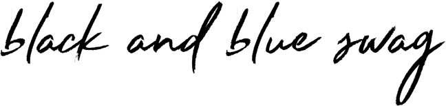 black and blue swag subheader