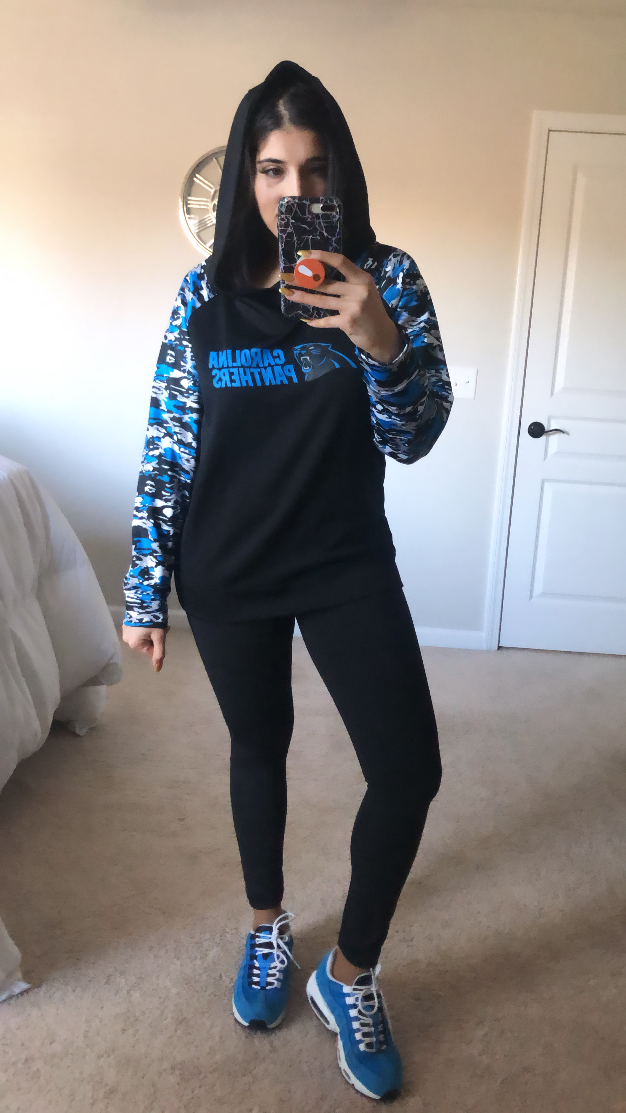 Carolina Panthers Cowl Neck Hoodie