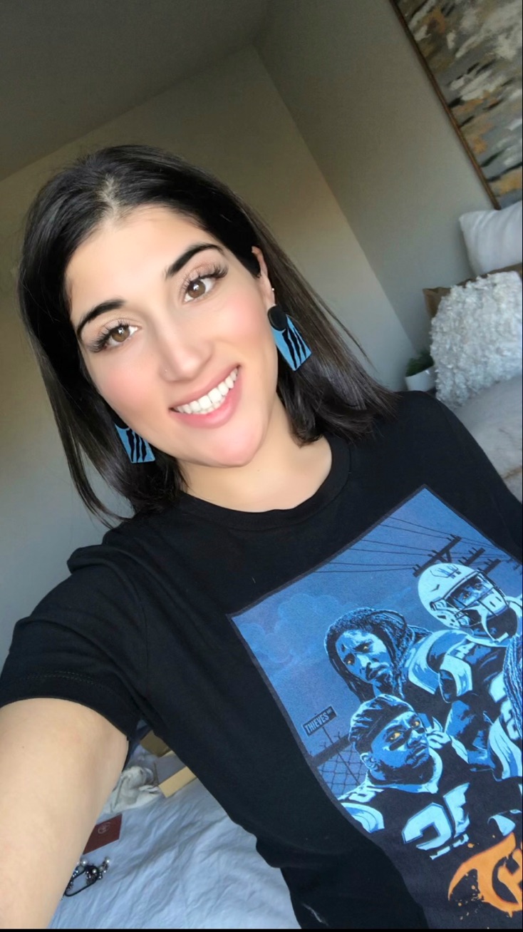 Carolina Panthers Keep Pounding Earrings from Clay By Mila Faye