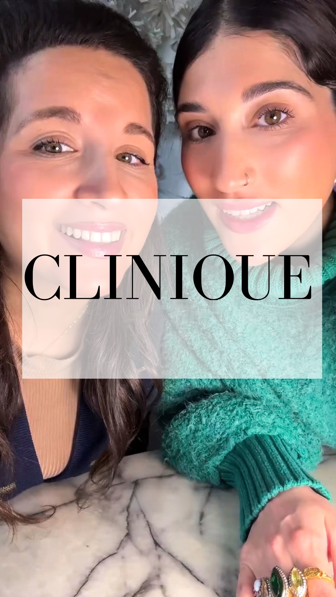 Dania and Aya with the word Clinique